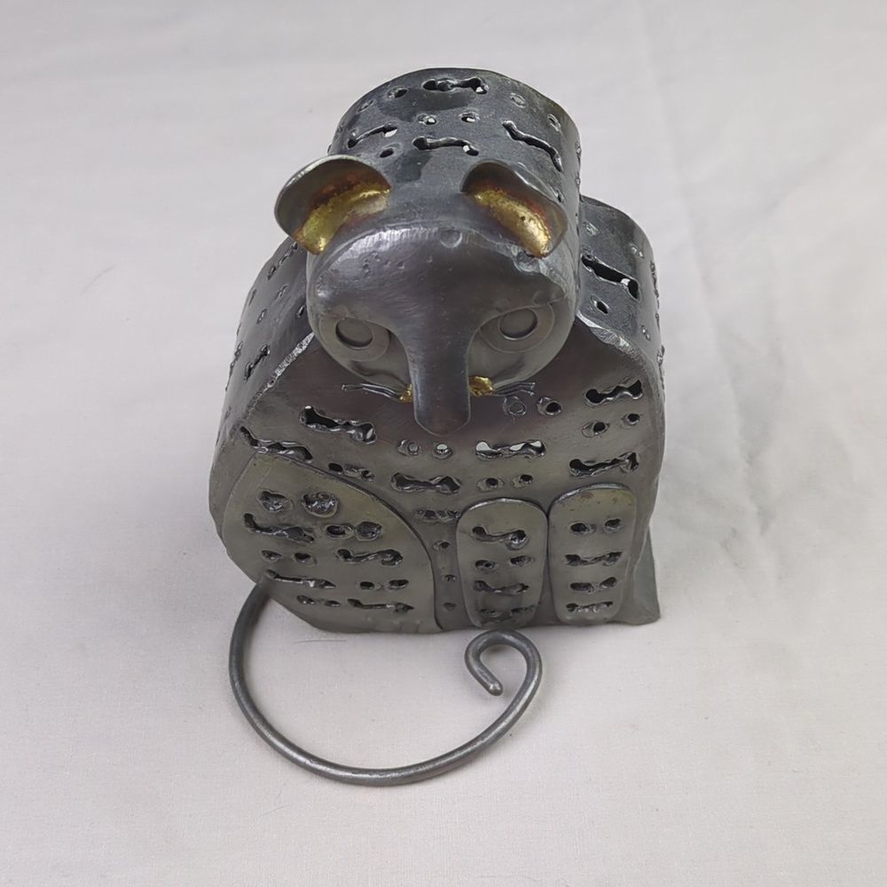 For Kitty Rescue! Metal Tealight Candle Holder - Picture 4 of 11